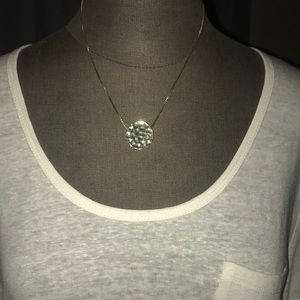 Banana Republic Gold Hammered Disc Pendant
